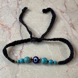 Black and Turquoise Beaded Bracelet